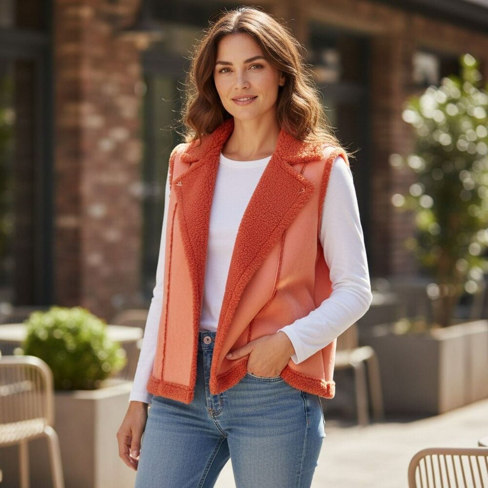 Kiko Orange  Women’s Vest 100% Polyester Size XL Brand New Y2K  #61